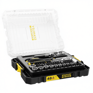 ชุดประแจบล็อกและอุปกรณ์เสริม Stanley ขนาด 1/4 นิ้ว รุ่นกลาง (48 ชิ้น) ใน Pro-Stack -tm- - Product Image 2