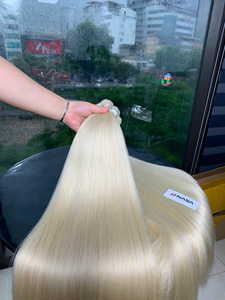 Precio al por mayor Vietnam donante solo pelo sin enredos suave recto Super doble dibujado extremos virgen Remy a granel alto cabello humano - Product Image 3
