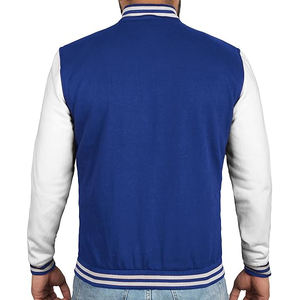 Chaqueta universitaria bordada con logotipo personalizado para hombre Chaqueta de hombre estilo bombardero de béisbol con cierre de botón de diseñador de calidad superior - Product Image 4