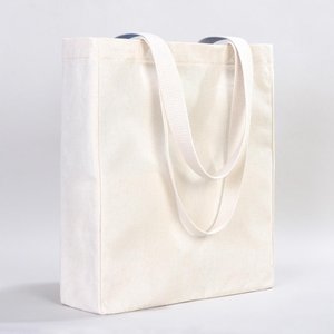 Blank Canvas <b>Medium</b> Cotton Tote <b>Bags</b> 16W X 14H X 5L Reusable Recyclable Heat Transfer Printing Letter Pattern for Advertising - Product Image 1