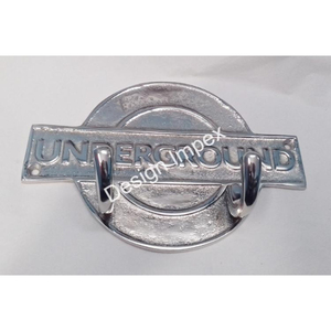 Silver Coated Elegant Wall Hook Door Mounted Key <b>Towel</b> <b>Holder</b> Cast Aluminium Underground Hook 2 <b>Holder</b> Metal Hooks for Home - Product Image 2