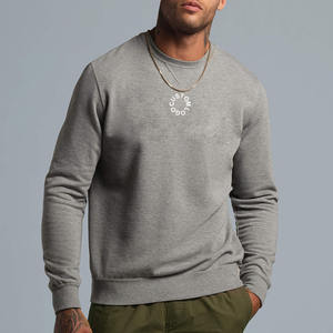 Top qualité hommes bébé bleu recyclé polaire col rond sweat à manches longues pull personnalisé coton biologique sweats pour hommes - Product Image 5