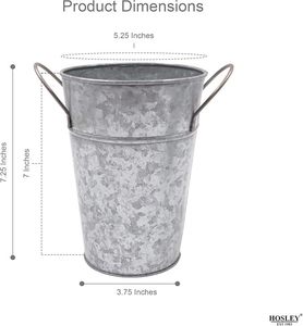 Grandes macetas de metal Planta de jardín Recubrimiento en polvo galvanizado Cubo de jardín Jarrón de cubo de metal galvanizado - Product Image 2