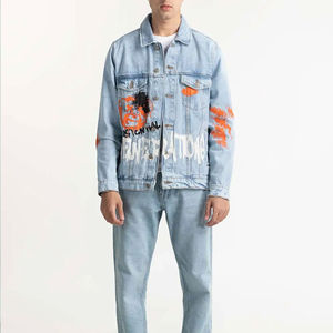 Nouvelle mode de vestes en jean couleur unie décontractée pour hommes vestes en jean du Pakistan veste en jean personnalisée pour hommes - Product Image 1