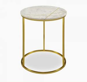 OEM moderno dorado duradero acero mármol superior esquina Mesa sala de estar mesa auxiliar para el hogar o muebles de hotel - Product Image 1