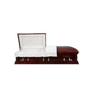 DSP LTD SERENITY Ataúd de madera natural moderno personalizado ODM OEM Modelo personalizado CKT2007 Precio competitivo para adultos Suministros funerarios - Product Image 1