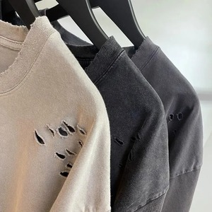 T-shirt vintage d'été personnalisé pour hommes 100% coton épais coupe ample nouveau design surdimensionné avec impression numérique solide - Product Image 6