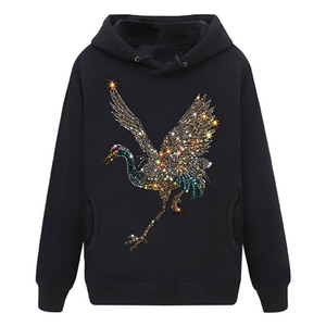 OEM Sweat à capuche en strass personnalisé avec logo Sweat à capuche en strass scintillant pour hommes Pull à paillettes à la mode - Product Image 1