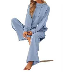 Venta al por mayor de alta calidad ecológico transpirable ligero poliéster/algodón mujeres chándales invierno XL cuello con capucha - Product Image 3