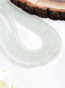 Natural Green <b>Amethyst</b> Smooth Ball Beads Gemstone <b>Necklace</b>, Green <b>Amethyst</b> Naturel For Fine Jewelry Making Gemstone - Product Image 6