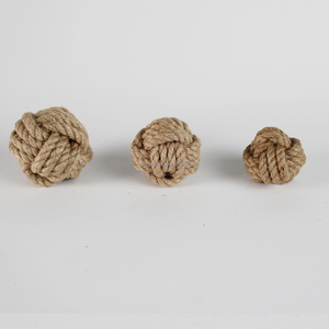 Jouet pour chien en chanvre naturel, vente en gros, en vrac, provenant d'une usine vietnamienne, fournisseur OEM ODM, balle pour chien écologique pour le jeu et le nettoyage des dents - Product Image 5