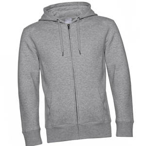 New Quality Light <b>Grey</b> Zip Up <b>Hoodie</b> Unisex Cotton Fleece Full Zipper New Custom Logo Printing With Winter <b>men</b> zipper hoodies - Product Image 4