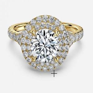 Intemporel élégant Double Halo coupe rayonnante Moissanite fleur Design bague de fiançailles Vintage symbole chrétien 925 plaqué argent - Product Image 3