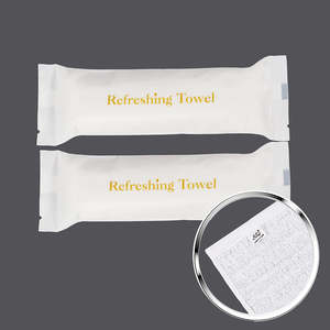Custom Mint Microfiber <b>Disposable</b> 23x23cm Wet Towels Private Label Manufacturer for <b>BBQ</b> & Restaurants - Product Image 5