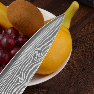 Venta al por mayor personalizado OEM ODM cubertería fábrica Venta caliente de acero inoxidable de alto carbono cuchillo de Chef con mango de madera Pakka Cocina - Product Image 4