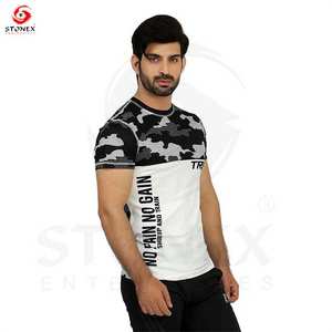 Camiseta en blanco personalizada, camisetas de poliéster ajustadas, camiseta de secado rápido con cuello redondo para correr, Fitness, entrenamiento, gimnasio, deporte, camiseta para hombre - Product Image 6