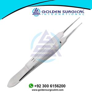 เครื่องมือผ่าตัดจักษุวิทยา คีมคาสโตรเวียโฮ ขนาด 4 นิ้ว สำหรับเย็บขนาด 0.5 มม. แบบผูก 1x2 ผลิตจากสแตนเลสไมโคร จำหน่ายราคาส่ง - Product Image 2