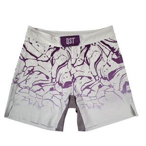 Shorts de MMA en gros QST, extensibles, respirants, séchage rapide, fitness, Muay Thai, BJJ, kimono unisexe, imprimé par transfert thermique, polyester/coton - Product Image 2