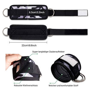 Correa de Tobillo de Neopreno para Gimnasio con Logotipo Personalizado, con Anillo en D, Acolchado Grueso, Ajustable, Accesorio de Entrenamiento para Hombres y Mujeres - Product Image 3