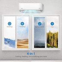 Mini Split Inverter de 12000 BTU, el Más Vendido – Ahorro de Energía con Bomba de Calor para Hogar y Oficina, Venta al Por Mayor