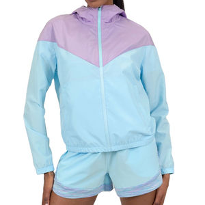 Ensemble coupe-vent sportif en nylon pour femme, taille personnalisée, deux pièces, coupe courte, coupe-vent, respirant, séchage rapide, veste pour la saison hivernale, imprimé - Product Image 3