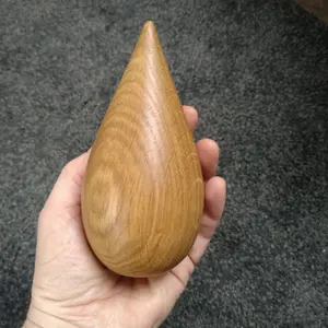 Newest Design Wooden Teardrop <b>Urn</b> for Human or <b>Pet</b> Ashes Elegant Natural Oak Memorial Keepsake Hand-polished wood grain - Product Image 5