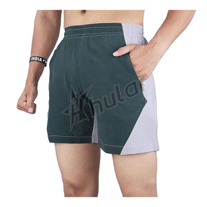 Shorts de sport pour hommes Shorts anti-rides à motif solide, extensibles et écologiques en gros - Product Image 5