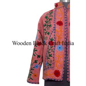 Chaqueta de Mujer con Bordado Suzani TNT de la Mejor Calidad, Diseño Floral Único, Regalo para Ella, Chaqueta Cómoda y Duradera, Estilo Bohemio - Product Image 2