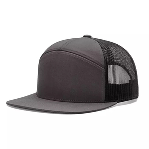 2025 vente en gros personnalisé maille Patch Logo 7 panneau noir camouflage Hip Hop plage cyclisme Snapback camionneur chapeaux pour adultes avec Logo personnalisé - Product Image 5