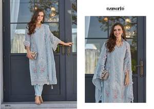 ผ้าออร์แกนซ่าซาลวาร์คอเมซดูปตาแบบดั้งเดิมของอินเดียปักลายแฟนซีโมติเวิร์คแฟชั่นผู้หญิงสวย - Product Image 5