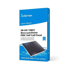 แผงโซลาร์เซลล์ Solarman SM-345-72MHC โมโนคริสตัลไลน์ PERC แบบฮาล์ฟเซลล์ 550W/460W/440W ได้รับการรับรองมาตรฐาน TUV - Product Image 2