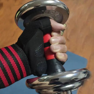 Vente chaude Respirant Unisexe Poids Demi Doigt En Cuir Léger Gants De Gymnastique Sans Doigts avec Support De Poignet pour Cyclisme Gym - Product Image 3