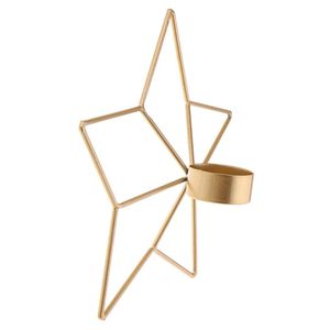 Portavelas metálico con el mejor acabado, artículos de decoración del hogar, portavelas de Metal en hierro chapado en oro, portavelas - Product Image 3