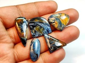 Cabochon de pierres précieuses Pietersite naturelles en gros pierre brune 63.60 Cts jeu de couleur 14-33mm pour bijoux - Product Image 3