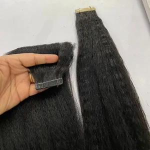 Mechones de pelo rizado liso, pelo crudo, texturas africanas americanas, trama/I-TIPS/cinta - Product Image 1