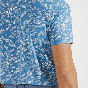 Polos de golf confortables pour hommes à manches courtes, avec logo personnalisé, couleurs unies, tissu tricoté à séchage rapide, teint en pièce - Product Image 5