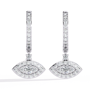 Boucles d'oreilles en or 18 carats brillantes avec diamant de laboratoire, boucles d'oreilles de qualité supérieure - Product Image 6