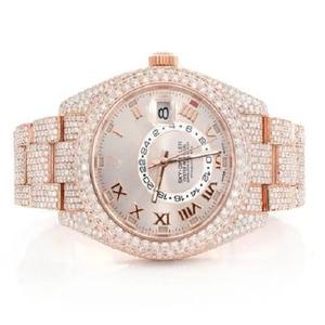 Full Iced Out GRA certificado Moissanite Rose Gold Tone Watch para hombres de lujo personalizado al por mayor relojes de alta calidad - Product Image 1