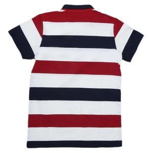 T-shirt rouge à rayures en coton à manches courtes pour garçons de 5-6 ans Chase Value - Product Image 2