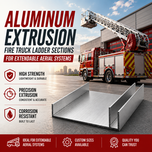 Sections d'échelle de camion de pompiers en aluminium extrudé pour systèmes aériens extensibles - Product Image 2
