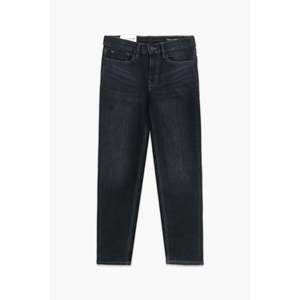 กางเกงยีนส์ทรงตรงเข้ารูปสไตล์ฮิปฮอปสำหรับผู้ชายสีดำ Y2K วินเทจผ้าถักแบบหลวมสีเข้มสีเข้ม - Product Image 1