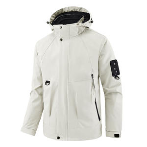 Veste d'extérieur OEM avec logo personnalisé, broderie imprimée, pour hommes et femmes en automne et en hiver, grande veste coupe-vent ample - Product Image 3