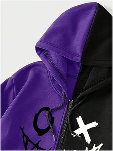 เสื้อฮู้ดแบบสวมหัวมีซิปสำหรับผู้ชายแฟชั่น2025กราฟิกแขนยาวแบบตะวันตก - Product Image 2