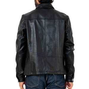 Original vaca ocultar personalizado de alta calidad Premium cuero negro chaqueta hombres Top caliente marca nueva chaqueta de invierno para hombres DDP envío - Product Image 3