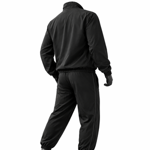 Men’s <b>Black</b> <b>Windbreaker</b> Tracksuit 2 Piece Set Lightweight Windproof Sportswear Jogging Track Suit Custom Logo OEM - Product Image 5