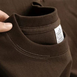 100% algodón pesado Unisex camiseta suelta de gran tamaño Boxy diseño personalizable camiseta lisa para hombres de talla grande - Product Image 3