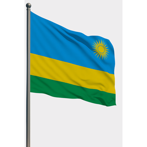 Rwanda Outdoor World Flag Digital Printed Pennant Aluminum and Fiberglass Flagpole Silk Polyester <b>Banners</b> for Display - Product Image 1