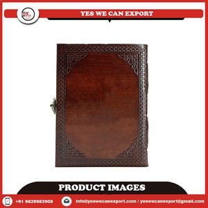 Indian Manufacturer Leather Journal Notebook Antique Deckle Edge Paper Vintage Leather Journal With Lock Closure <b>for</b> Sale - Product Image 2