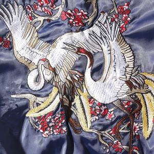 Blouson d'aviateur en satin de polyester de qualité supérieure blouson brodé avec logo personnalisé - Product Image 4