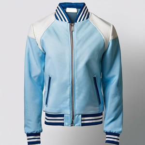 Blouson bombardier de baseball de haute qualité pour hommes veste universitaire personnalisée Chicago Design lettre toile coupe-vent doublure en laine collée - Product Image 3